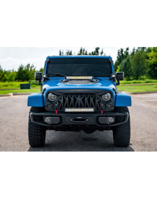 JEEP WRANGLER JK 2007-2018 MASCHERINA ANTERIORE MODELLO VIPER II (Cod. AP-53076_A4x4)