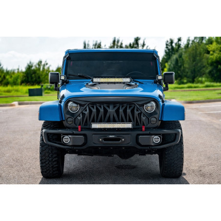 JEEP WRANGLER JK 2007-2018 MASCHERINA ANTERIORE MODELLO VIPER II (Cod. AP-53076_A4x4)