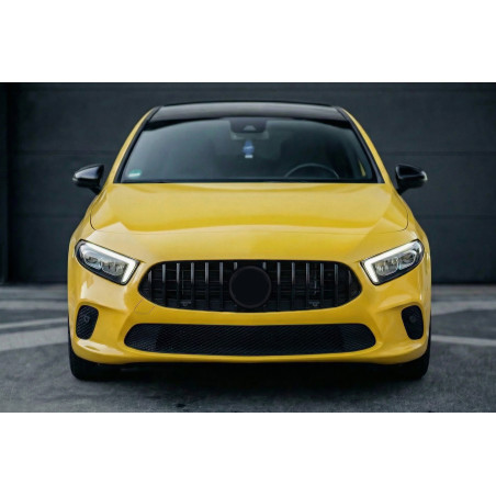 MERCEDES A-CLASS W177 2018-2023 PRE-RESTYLING MASCHERINA GT PANAMERICANA NERO CON PDC (Cod. AP-53078
