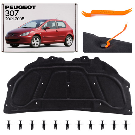 PEUGEOT 307 2001-2005 PRE-RESTYLING PANNELLO FONOASSORBENTE COFANO 7979C7 (Cod. AP-53089_A4x4)