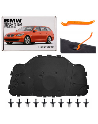BMW SERIA 5 E61 2003-2010 TOURING PANNELLO FONOASSORBENTE COFANO 51487148208 / 51487033727 (Cod. AP-