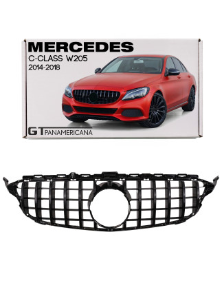 MERCEDES C-CLASS W205 2014-2018 PRE-RESTYLING MASCHERINA GT PANAMERICANA NERO (Cod. AP-53122_A4x4)