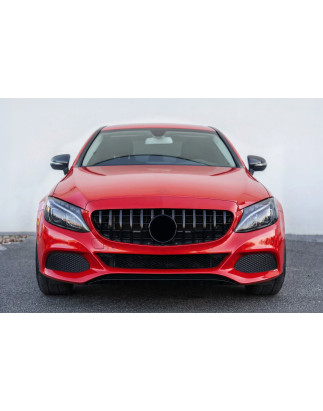 MERCEDES C-CLASS W205 2014-2018 PRE-RESTYLING MASCHERINA GT PANAMERICANA NERO (Cod. AP-53122_A4x4)