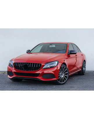 MERCEDES C-CLASS W205 2014-2018 PRE-RESTYLING MASCHERINA GT PANAMERICANA NERO (Cod. AP-53122_A4x4)