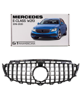 MERCEDES E-CLASS W213 2016-2020 PRE-RESTYLING CON TELECAMERA MASCHERINA GT PANAMERICANA ARGENTO (Cod
