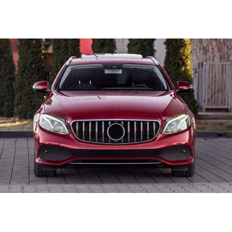 MERCEDES E-CLASS W213 2016-2020 PRE-RESTYLING CON TELECAMERA MASCHERINA GT PANAMERICANA ARGENTO (Cod
