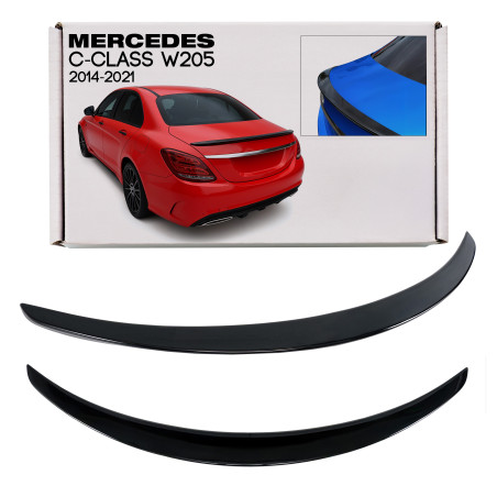 MERCEDES C-CLASS W205 2014-2021 SPOILER POSTERIORE NERO VERNICIATO PIANO BLACK (Cod. AP-53132_A4x4)