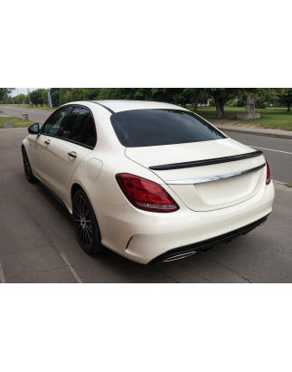 MERCEDES C-CLASS W205 2014-2021 SPOILER POSTERIORE NERO VERNICIATO PIANO BLACK (Cod. AP-53132_A4x4)