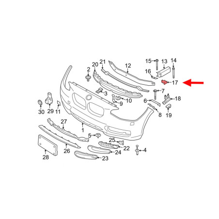 BMW SERIA 1 F20 2011-2019 SUPPORTO TRAVERSE ANTERIORE SINISTRO 51647245795 (Cod. AP-53157_A4x4)