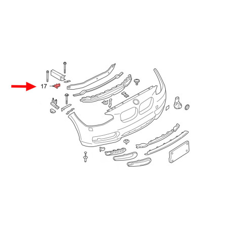 BMW SERIA 1 F20/F20N 2011-2019 SUPPORTO TRAVERSE ANTERIORE DESTRO 51647245796 (Cod. AP-53158_A4x4)
