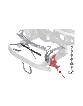 BMW X2 F39 2018+ SUPPORTO FARO GUIDA SUPPORTO PER LAMPADA SINISTRO 51647342501 (Cod. AP-53160_A4x4)