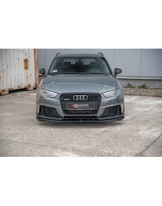 SPLITTER ANTERIORE street pro + Flaps Audi RS3 8V Sportback (Cod. M-AURS38VCNC-FD3B+FSF1G)