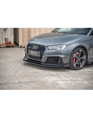 SPLITTER ANTERIORE street pro + Flaps Audi RS3 8V Sportback (Cod. M-AURS38VCNC-FD3B+FSF1G)