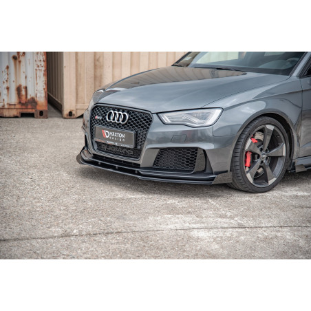 SPLITTER ANTERIORE street pro + Flaps Audi RS3 8V Sportback (Cod. M-AURS38VCNC-FD3B+FSF1G)