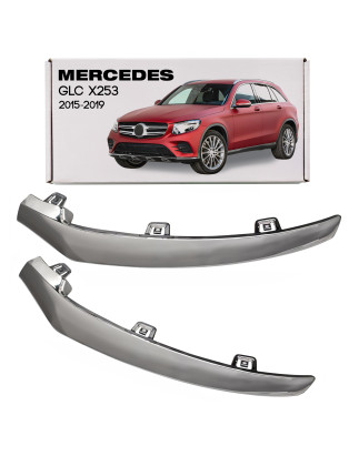 MERCEDES GLC X253 2015-2019 PRE-RESTYLING CROMATA MODANATURA ANTERIORE PARAURTI SINISTRA A2538852700
