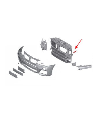 BMW X4 F26 2014-2018 SUPPORTO PANNELLO FRONTALE PRESA ARIA SINISTRO 51117308081 (Cod. AP-53393_A4x4)
