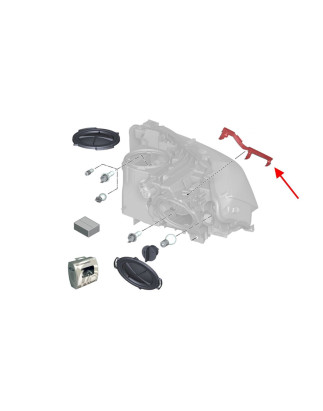 BMW SERIA 3 F31 2011-2018 SUPPORTO FARO DESTRO 63117400480 (Cod. AP-56095_A4x4)