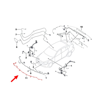 BMW SERIA 5 F10 2010-2017 CABLAGGIO PARCHEGGIO PDC ANTERIORE 61129220701 (Cod. AP-53270_A4x4)