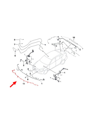 BMW SERIA 5 F10 2010-2017 CABLAGGIO PARCHEGGIO PDC ANTERIORE 61129220701 (Cod. AP-53270_A4x4)