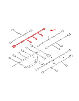 BMW X5 E70 2006-2013 CABLAGGIO PARCHEGGIO PDC ANTERIORE 61129244421 (Cod. AP-53272_A4x4)