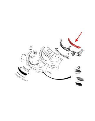 MERCEDES E-CLASS W212 2013-2016 RESTYLING ABSORBER ANTERIORE PARAURTI A2128800135 (Cod. AP-53290_A4x