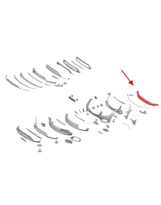 MERCEDES GLC X253 2015-2019 PRE-RESTYLING ABSORBER ANTERIORE PARAURTI A2538851600 (Cod. AP-53295_A4x