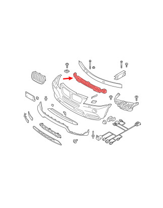 BMW X3 F25 2010-2017 ABSORBER ANTERIORE PARAURTI 51647210496 (Cod. AP-53300_A4x4)