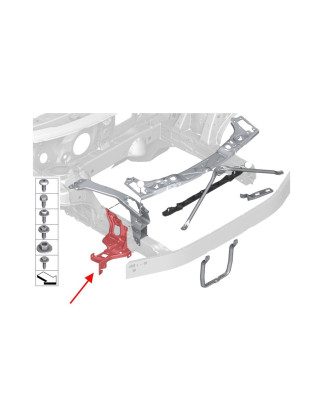 BMW X2 F39 2018+ SUPPORTO FARO GUIDA SUPPORTO PER LAMPADA DESTRO 51647342502 (Cod. AP-53313_A4x4)