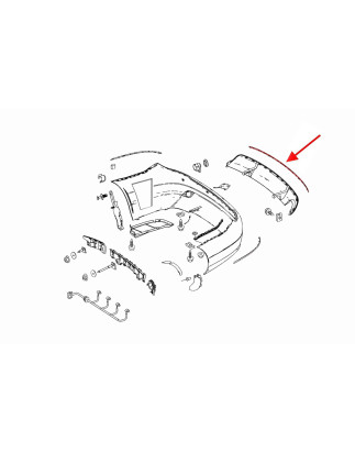 MERCEDES C-CLASS W204 2011-2014 RESTYLING MODANATURA POSTERIORE PARAURTI CENTRALE A2048853121 (Cod. 