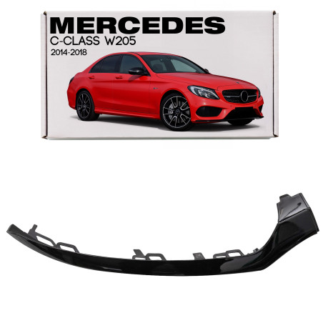 MERCEDES C-CLASS W205 2014-2018 MODANATURA ANTERIORE PARAURTI DESTRA NERA A2058852600 (Cod. AP-53325