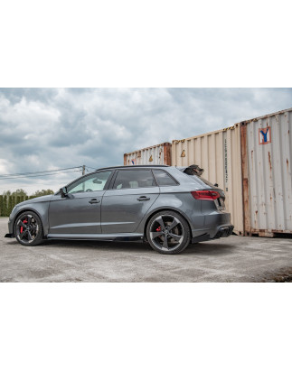 Splitters posteriori laterali Street Pro + Flaps Audi RS3 8V Sportback (Cod. M-AURS38VCNC-RSD1B+RSF1