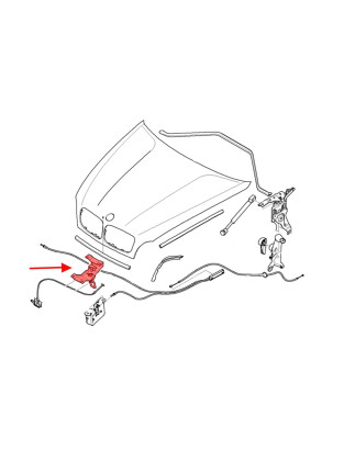 BMW X6 E71/E72 2007-2014 SERRATURA GANCIO CHIAVISTELLO COFANO SINISTRO 51237164801 (Cod. AP-53446_A4