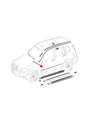 MERCEDES GLK X204 2008-2015 CROMATA MODANATURA ANTERIORI PORTE SINISTRA A2047200580 (Cod. AP-53464_A