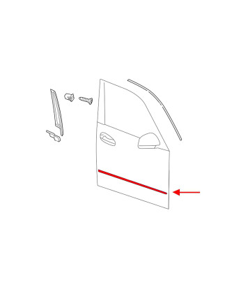 MERCEDES E-CLASS W212 2013-2016 RESTYLING CROMATA MODANATURA ANTERIORI PORTE DESTRA A2126904682 (Cod