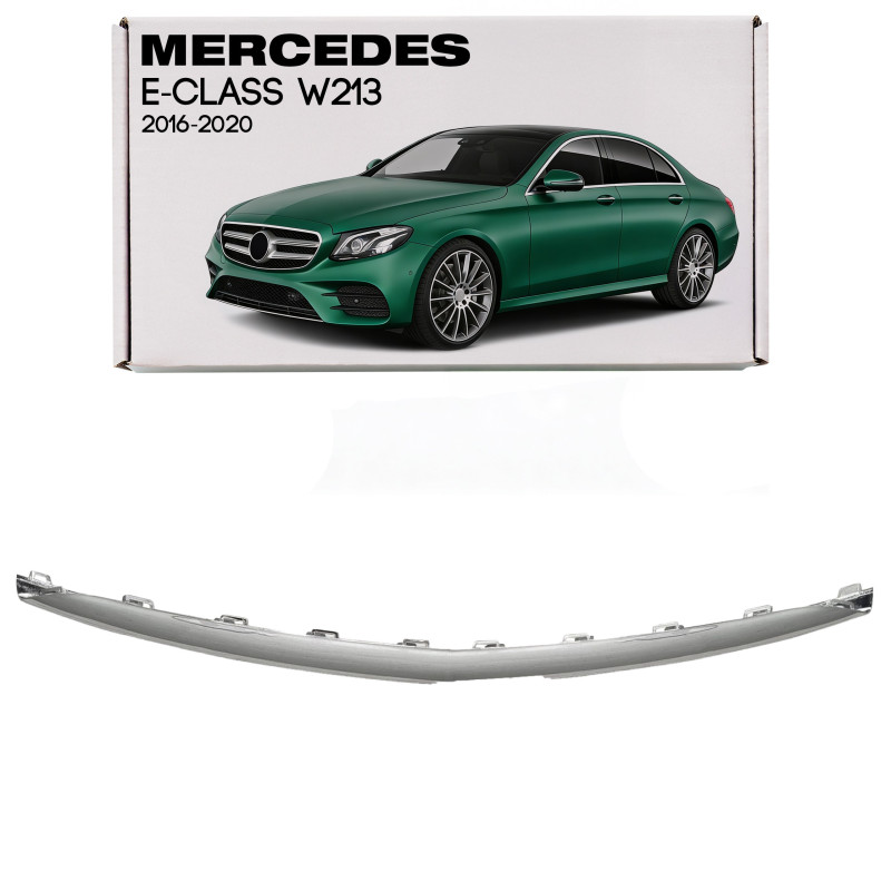 MERCEDES E-CLASS W213 2016-2020 PRE-RESTYLING CROMATA MODANATURA PARAURTI ANTERIORE A2138857000 (Cod