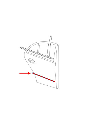 MERCEDES S-CLASS W221 LONG 2005-2013 CROMATA MODANATURA POSTERIORI PORTE DESTRA A2216904680 (Cod. AP