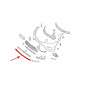 MERCEDES GLC X253 C253 2015-2019 PRE-RESTYLING CROMATA MODANATURA ANTERIORE PARAURTI A2538852600 (Co