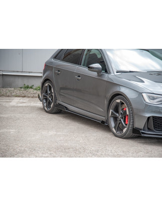 Diffusori minigonne street pro + Flaps Audi RS3 8V Sportback (Cod. M-AURS38VCNC-SD2B+SRF1G)