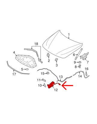 BMW SERIA 1 F21 2011-2019 DESTRO INFERIORE SERRATURA COPERTURA MOTORE 51237242549 (Cod. AP-53608_A4x