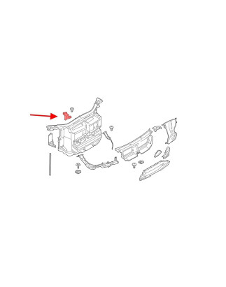 BMW X1 E84 2009-2015 DESTRO SUPPORTO SERRATURA COFANO 51642991162 (Cod. AP-53529_A4x4)