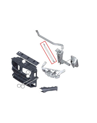 BMW X3 F25 2010-2017 TUBO V DESTRO SUPPORTO PANNELLO FRONTALE 51647210504 (Cod. AP-53532_A4x4)
