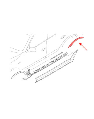 BMW X3 E83 2003-2010 MODANATURA POSTERIORE PARAFANGO SINISTRA 51713330867 (Cod. AP-53534_A4x4)
