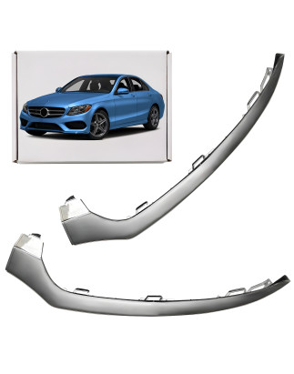 MERCEDES C-CLASS W205 2014-2018 PRE-RESTYLING CROMATA MODANATURA ANTERIORE PARAURTI SINISTRA A205885