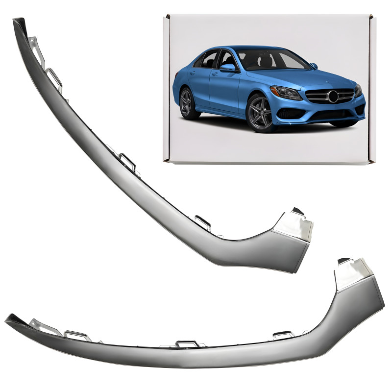 MERCEDES C-CLASS W205 2015-2019 PRE-RESTYLING CROMATA MODANATURA ANTERIORE PARAURTI DESTRA A20588514
