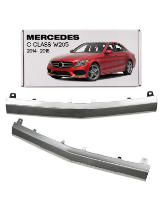 MERCEDES C-CLASS W205 2014-2018 PRE-RESTYLING CROMATA MODANATURA ANTERIORE PARAURTI CENTRALE A205885
