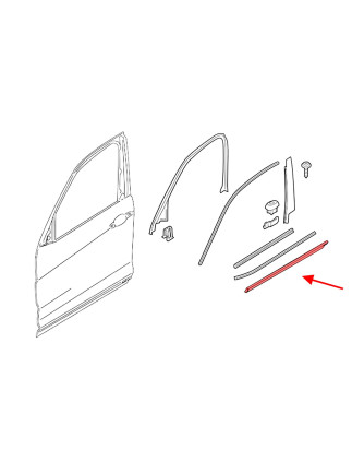 BMW X3 F25 2010-2017 MODANATURA ANTERIORI PORTE SINISTRA 51137205779 (Cod. AP-53656_A4x4)