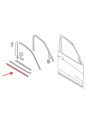 BMW X3 F25 2010-2017 MODANATURA ANTERIORI PORTE DESTRA 51137205780 (Cod. AP-53657_A4x4)