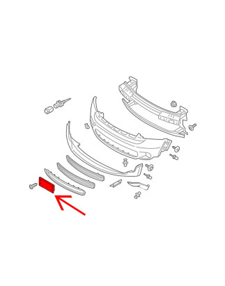 MINI PACEMAN R61 2012-2016 SUPPORTO TARGA 51139801613 (Cod. AP-53662_A4x4)