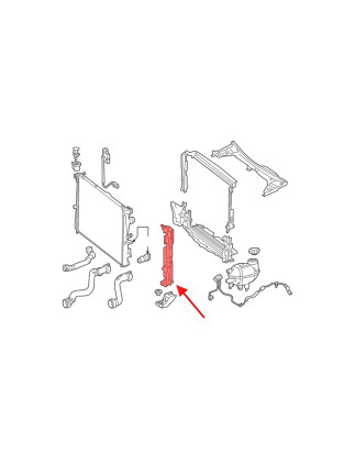 MERCEDES C-CLASS W205 2014-2018 PRE-RESTYLING SUPPORTO RADIATORE LATERALI SINISTRO A0995042118 (Cod.