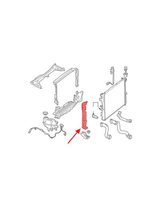 MERCEDES C-CLASS W205 2014-2018 PRE-RESTYLING SUPPORTO RADIATORE LATERALI DESTRO A0995042218 (Cod. A